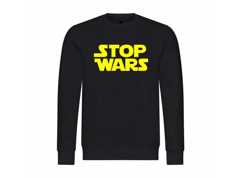 deinshirt Rundhalspullover Herren Pullover Stop Wars Mit Print Motiv, Grafik von deinshirt