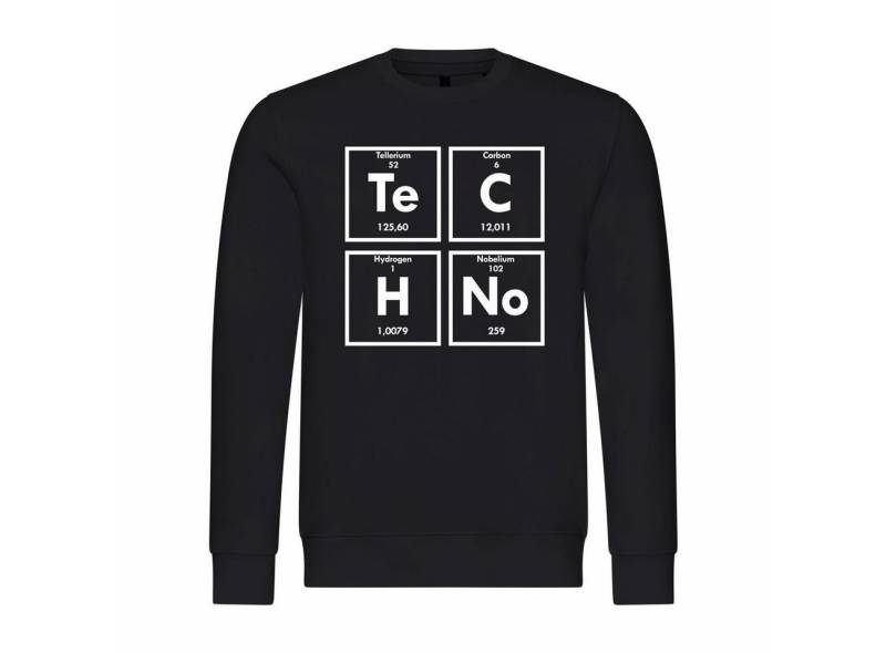deinshirt Rundhalspullover Herren Pullover Techno Mit Print Motiv, Grafik von deinshirt