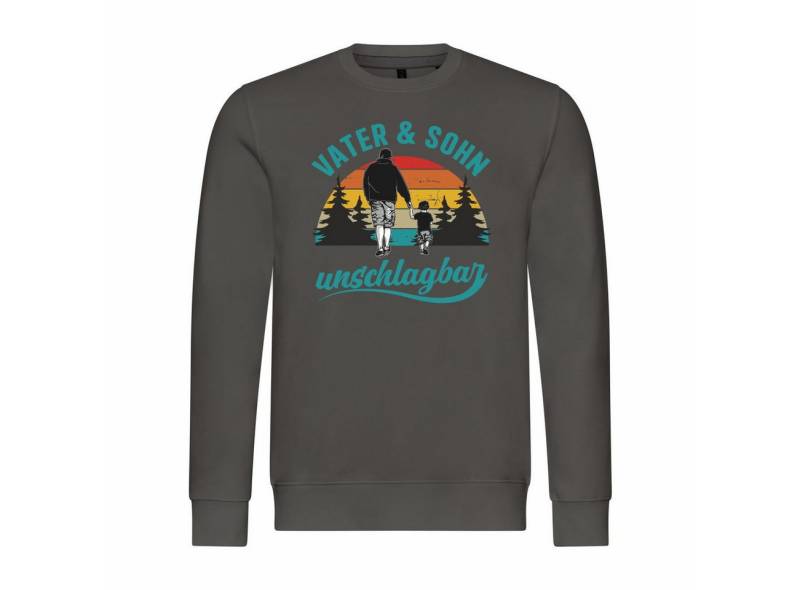 deinshirt Rundhalspullover Herren Pullover Vater und Sohn Unschlagbar Mit Print Motiv, Grafik von deinshirt