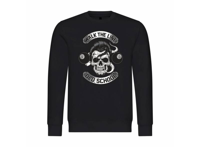 deinshirt Rundhalspullover Herren Pullover Walk the line Mit Print Motiv, Grafik von deinshirt