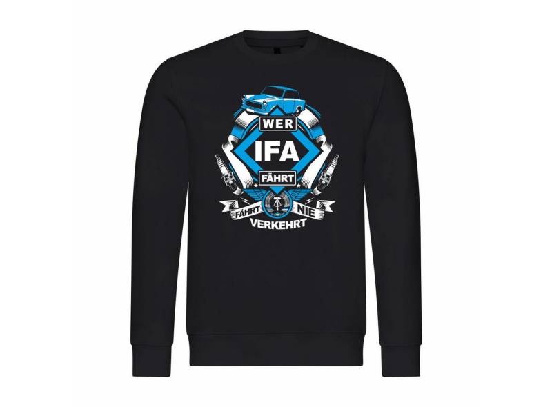 deinshirt Rundhalspullover Herren Pullover Wer IFA fährt fährt nie verkehrt Trabi Mit Print Motiv, Grafik von deinshirt