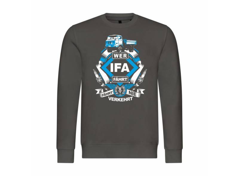 deinshirt Rundhalspullover Herren Pullover Wer IFA fährt fährt nie verkehrt W50 Mit Print Motiv, Grafik von deinshirt