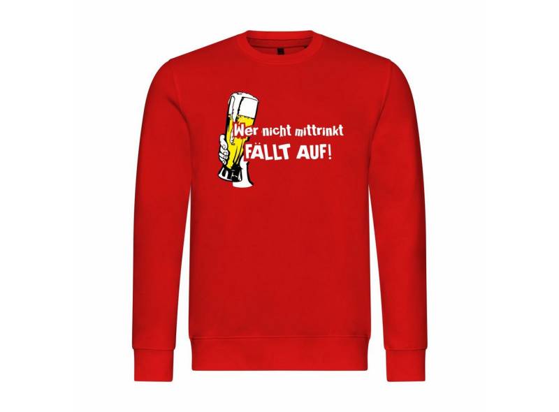 deinshirt Rundhalspullover Herren Pullover Wer nicht mittrinkt fällt auf Mit Print Motiv, Grafik deinshirt Rundhalspullover Herren Pullover Wer nicht mittrinkt fällt auf Mit Print Motiv, Grafik von deinshirt
