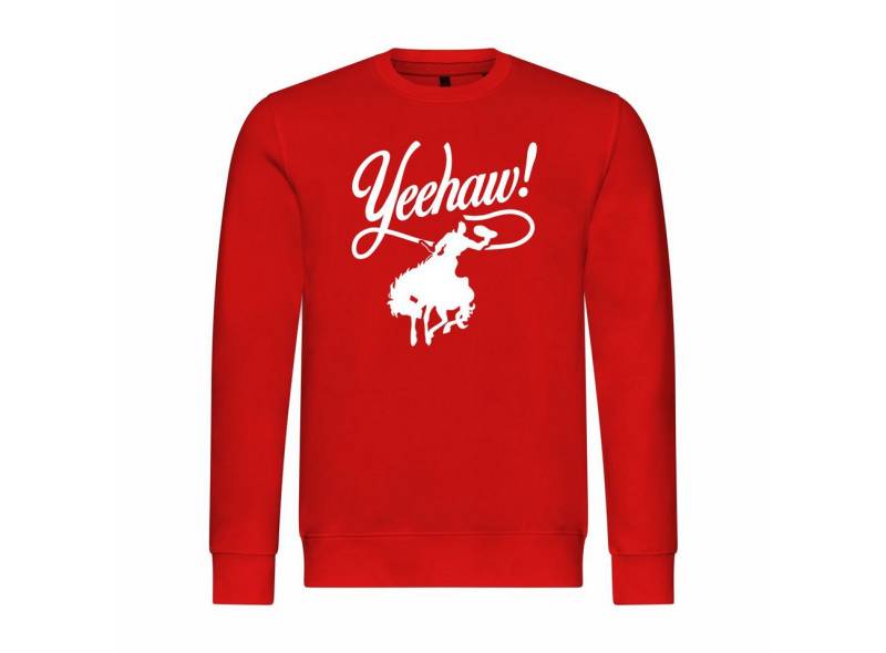 deinshirt Rundhalspullover Herren Pullover Yeehaw Mit Print Motiv, Grafik von deinshirt