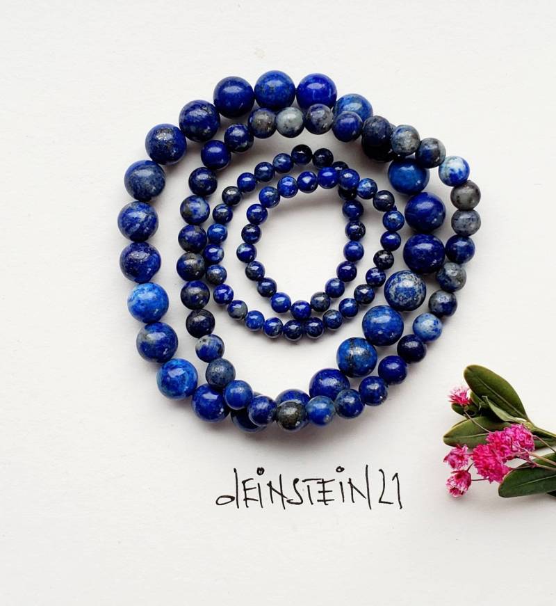 Lapislazuli Perlen Armband von deinstein21