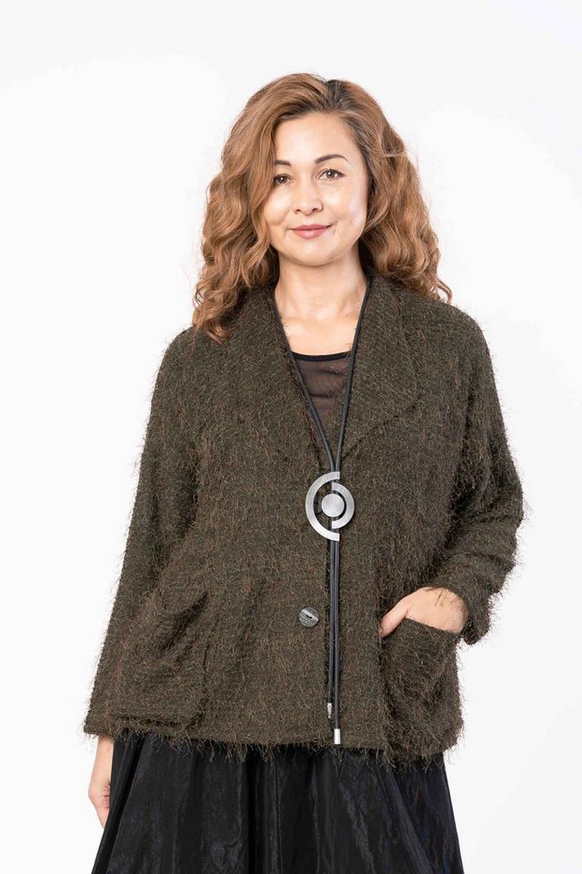 déjà vu Fashion Allwetterjacke Alberto Jacke in A-Form aus Bouclé Stoff (1-St) von déjà vu Fashion