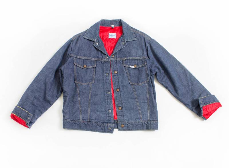 1960Er Selvage Jeans Jacke Rehböcke Gefüttert M von dejavintageboutique