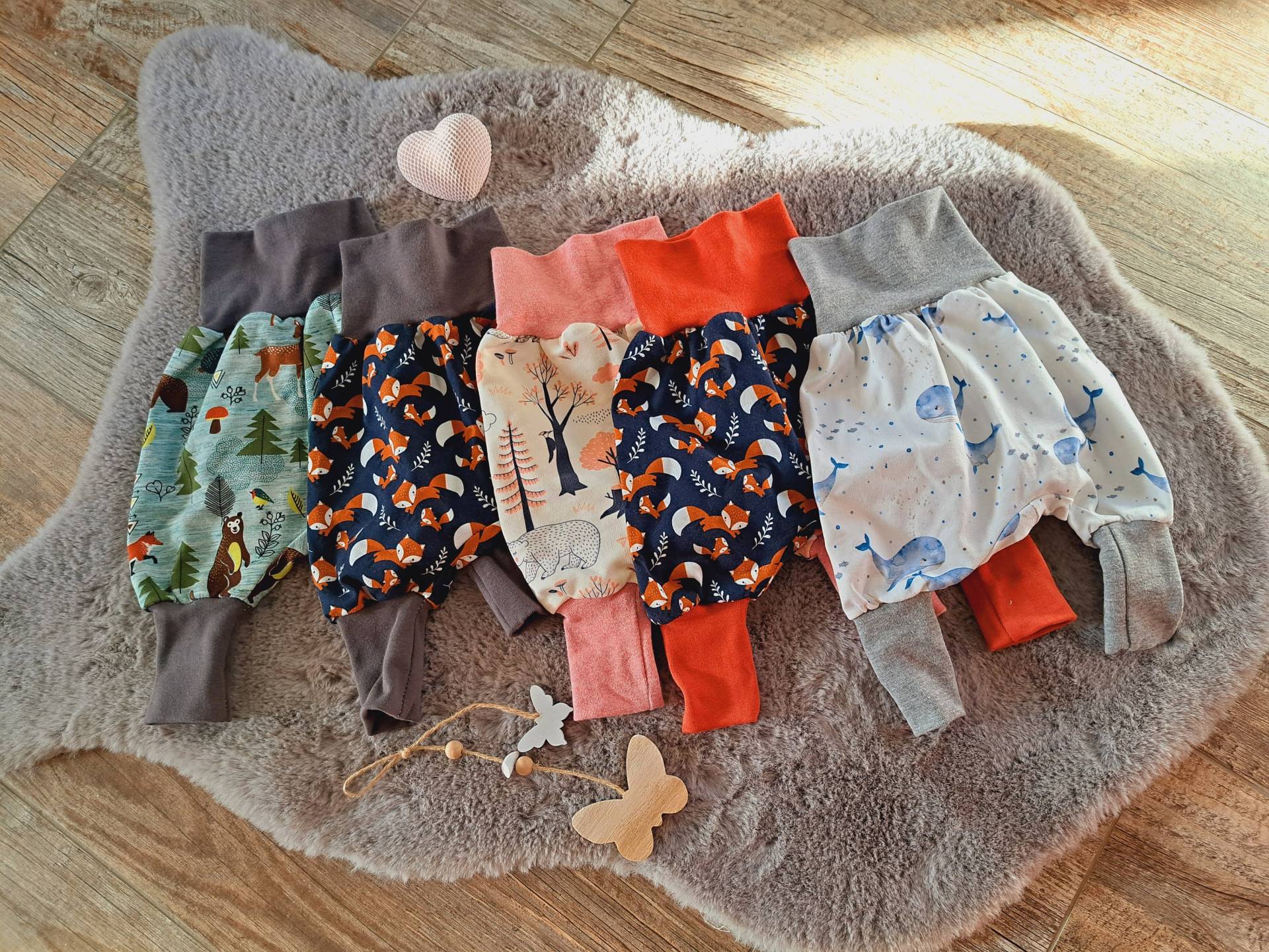 Pumphose Babyhose Baby Mädchen Jungen Newborn 50-62 Handmade 0-3 Monate von dekoaccessoires