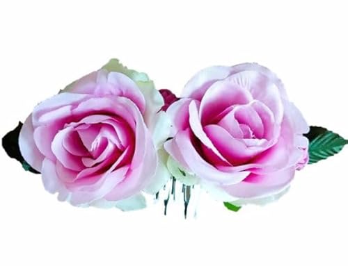 Haarkamm mit Blumen in der Farbe pink Haarschmuck Hochzeit Brautschmuck von dekofine