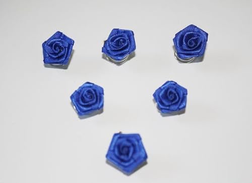 Haarschmuck - 6 Haarspiralen Curlies mit Rosen in der Farbe dunkelblau - Brautschmuck von dekofine