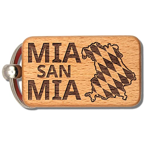 dekolaser24 Lasergravierter Schlüsselanhänger aus Buchenholz für Bayern München Fans - Mia San Mia dekolaser24 Lasergravierter Schlüsselanhänger aus Buchenholz für Bayern München Fans - Mia San Mia von dekolaser24