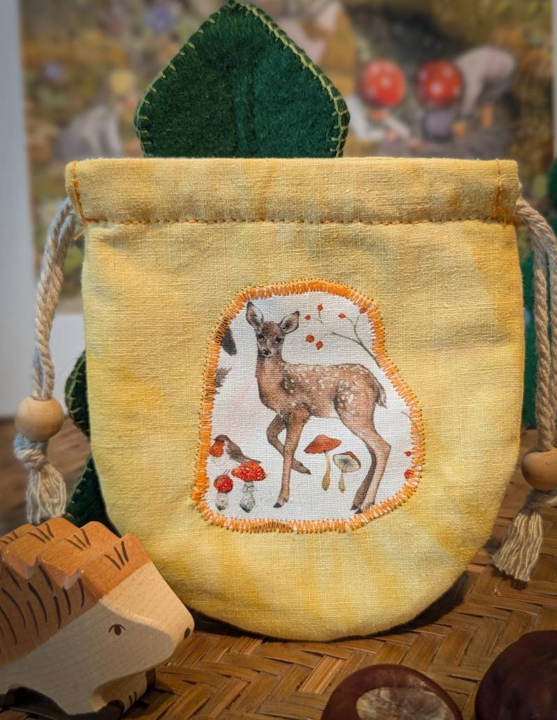 Sammelbeutelchen - Rehkitz, Schatzbeutel, Daniela Drescher, Acufactum Sammelbeutelchen - Rehkitz, Schatzbeutel, Daniela Drescher, Acufactum von delSolarCrafts