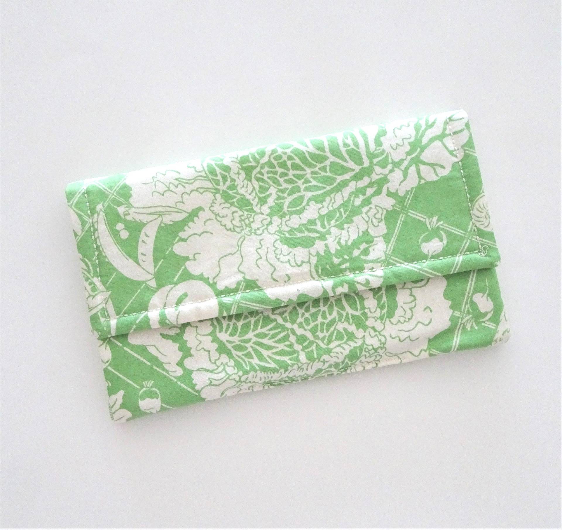 Gemüse Druck Coupon Organizer Handgemachte Stoff Geldbörse Mit Kategorie Karten von delaMarCollection