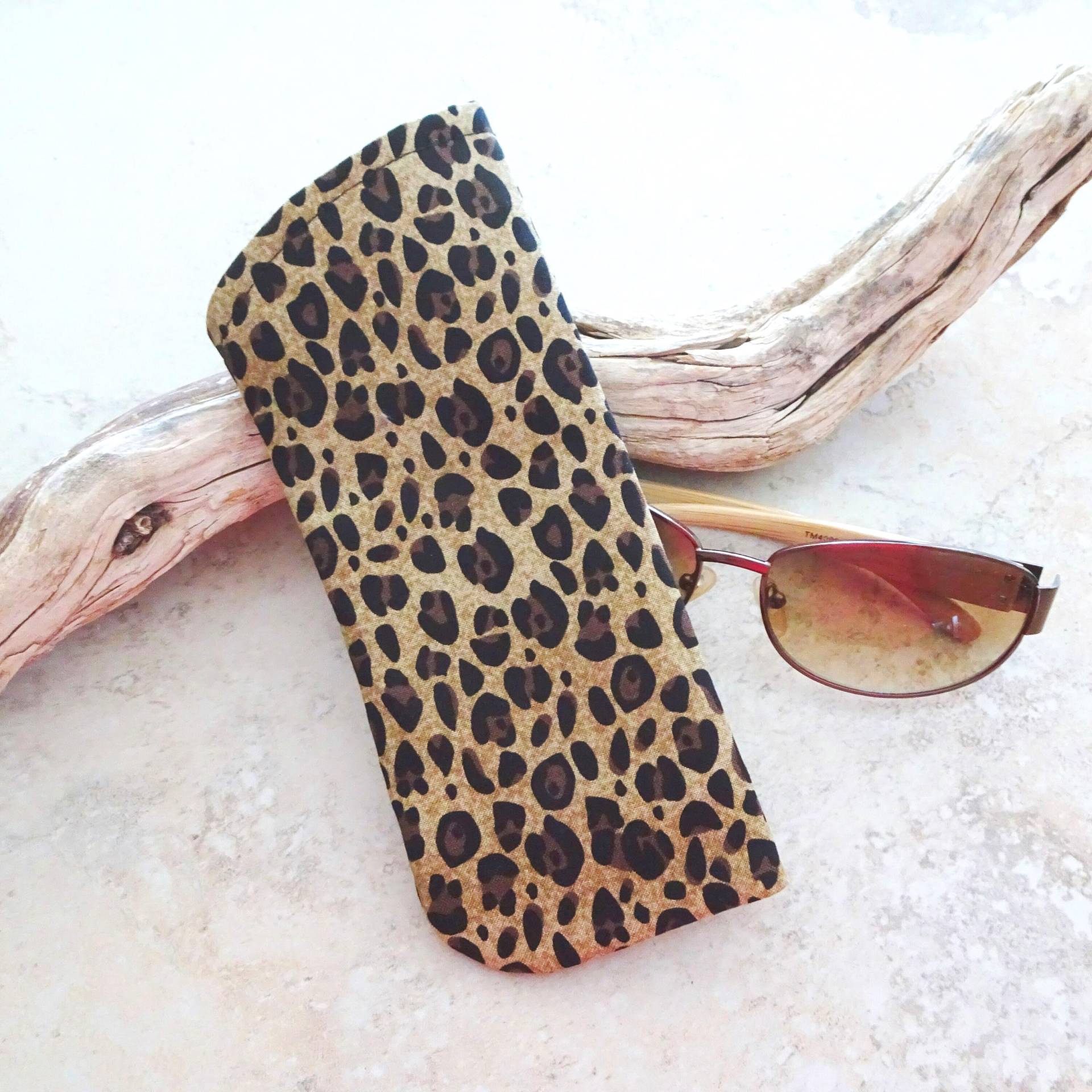 Leopard Print Brillenetui, Brillenetui Aus Stoff von delaMarCollection