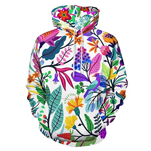 delayer Hoodie Für Erwachsene Farbenfrohe Blumen Sweatshirts Hoody Mit Tasche Für Herren Damen von delayer
