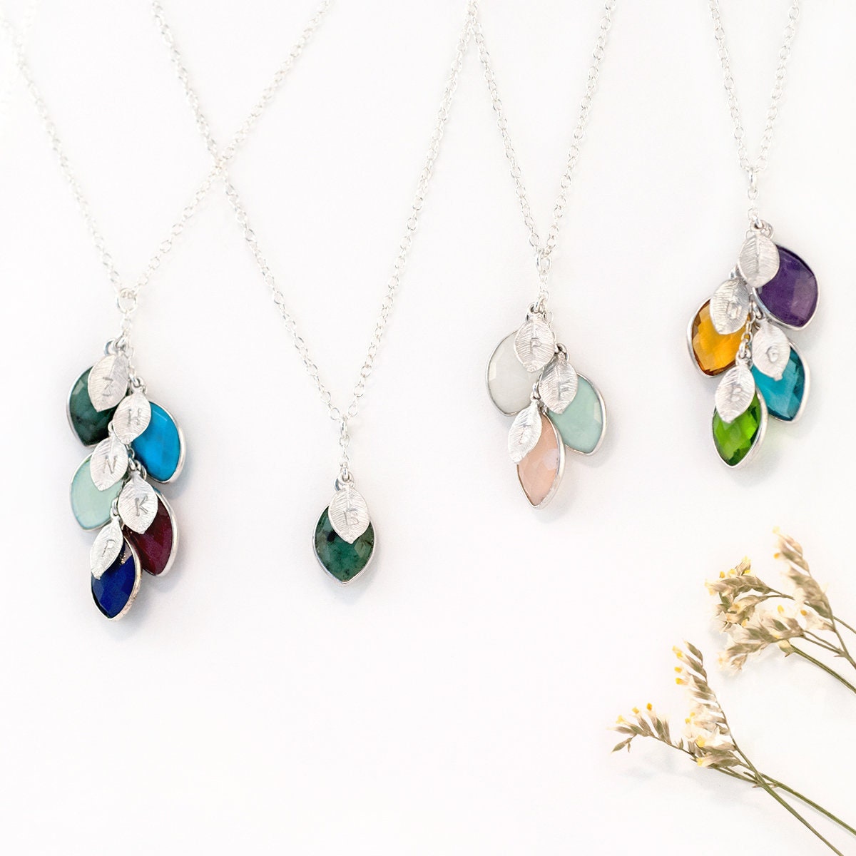 Benutzerdefinierte Birthstone Halskette, Stammbaum Ursprüngliche Charm Sterling Silber Einzigartige Geschenkidee, Nk - Bc Benutzerdefinierte Birthstone Halskette, Stammbaum Ursprüngliche Charm Sterling Silber Einzigartige Geschenkidee, Nk - Bc von delezhen