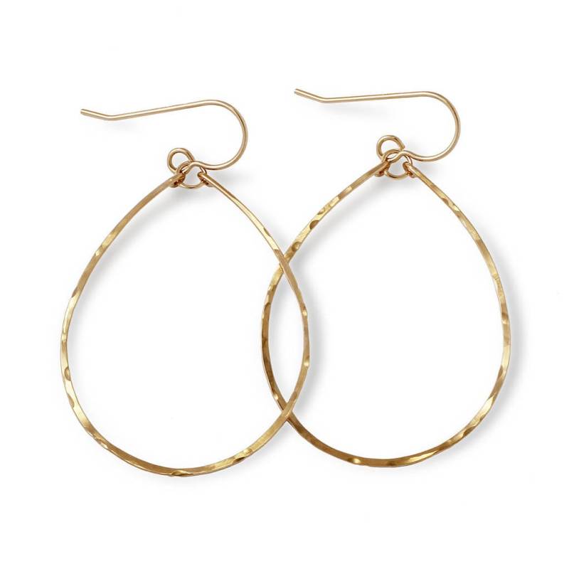 Gold Creolen - Dünne Fill, Rosegold Fill Oder Sterling Silber/Gehämmerte Oval Zarte Teardrop von delialangan