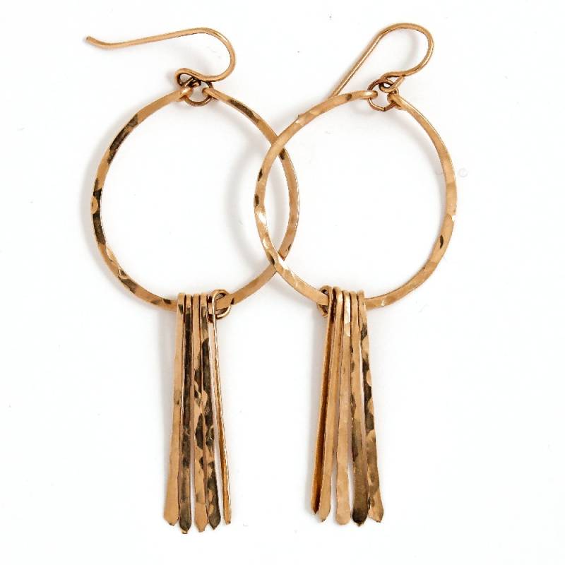 Gold Fransen Ohrringe - Handgemachte 14K Filled Und Hoop Fill, Sterling Silber Oder Rose Gold Fransen Ohrringe - Handgemachte 14K Filled Und Hoop Fill, Sterling Silber Oder Rose von delialangan