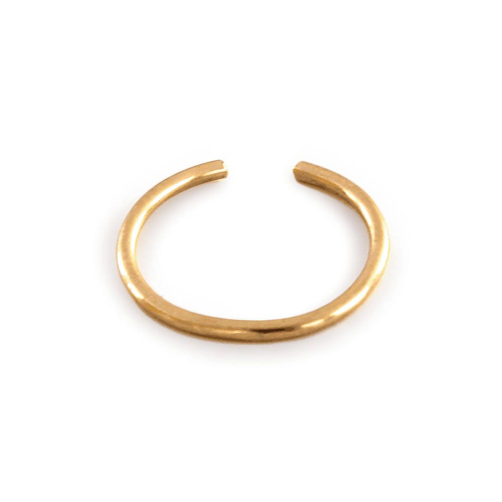 Gold Knorpel Ohrring - Kleine Ohrmanschette 18 Gauge Hoop Silber, Oder Rosegold Für Gepiercte Undurchbohrte Ohr von delialangan