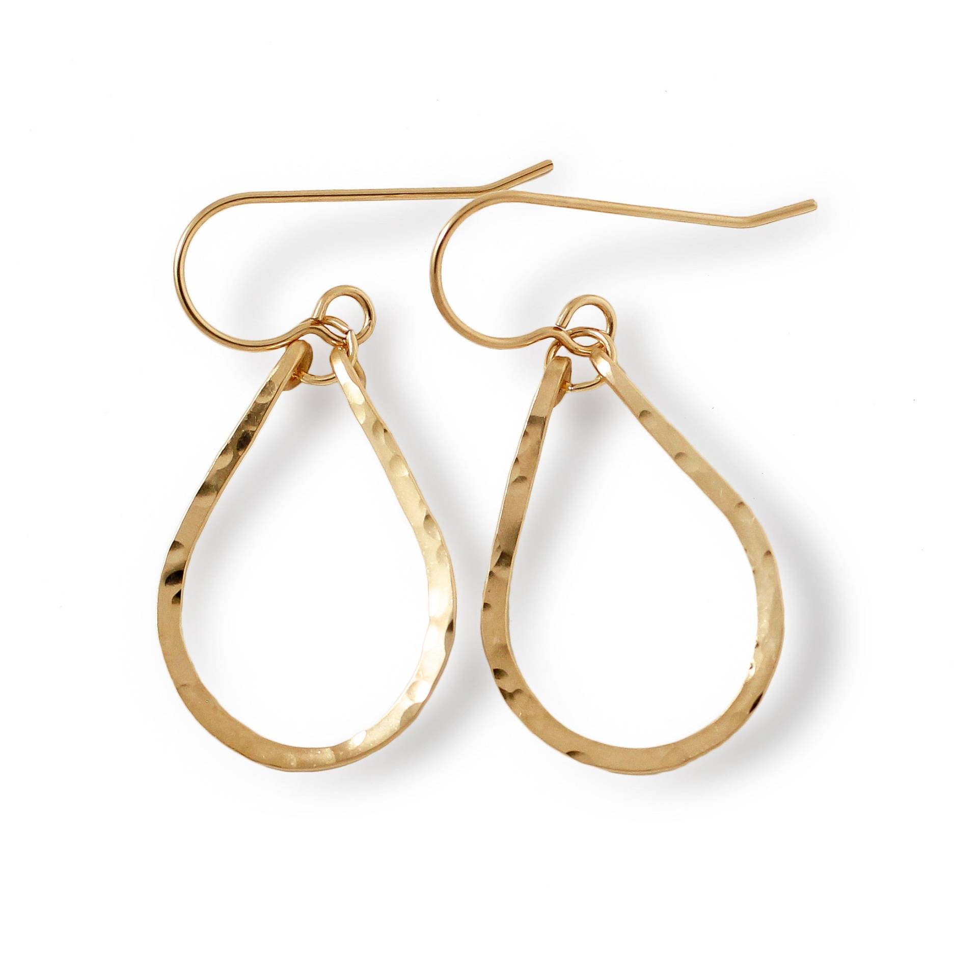 Kleine Teardrop Creolen - Kleine 14K Gold Fill, Sterling Silber, Oder Rosegold Fill "Baby Hoops" von delialangan