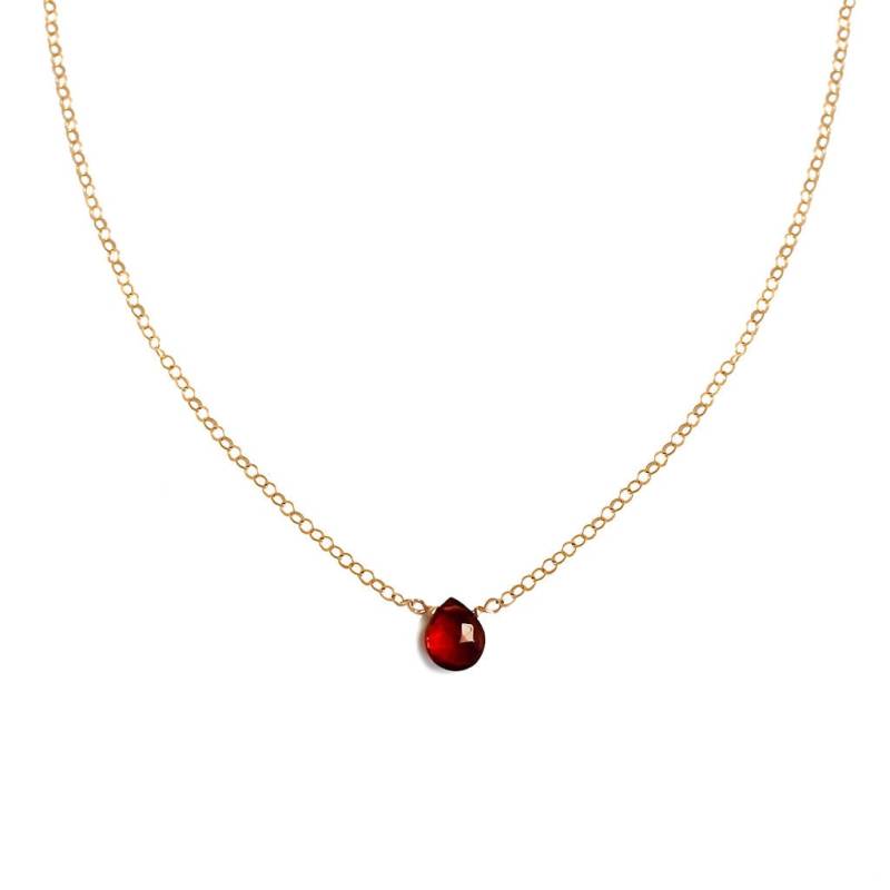Kleiner Granat Anhänger - 14K Gold Filled Sterling Silber/Roter Halskette Zarte Halb Precious Layer Kleiner Granat Anhänger - 14K Gold Filled Sterling Silber/Roter Halskette Zarte Halb Precious Layer von delialangan
