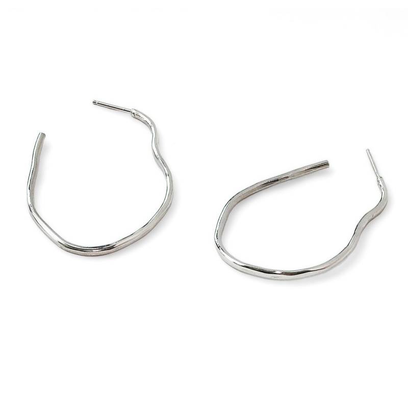 Unregelmäßige Post Back Creolen - Sterling Silber Oder Messing Gewellte Einzigartige Gold Unregelmäßige Post Back Creolen - Sterling Silber Oder Messing Gewellte Einzigartige Gold von delialangan