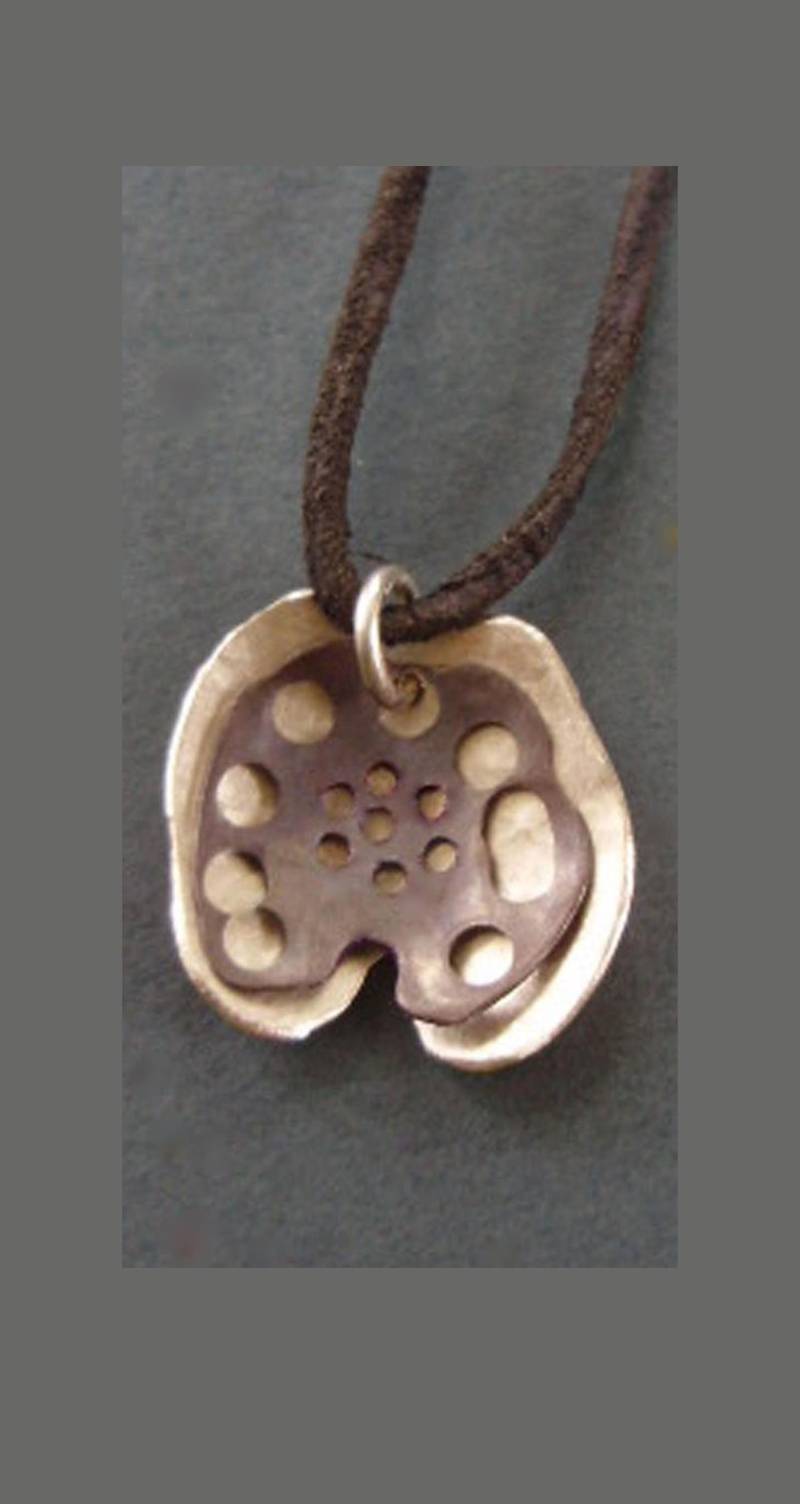 Durchbohrt Silber Und Kupfer, Lunge Anhänger, Funky, Handwerker Metallarbeiten von delisadesigns