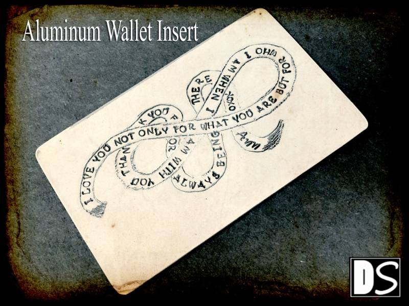 Aluminium Brieftasche Stecken, Von Hand Gestempelt Und Mit A Seil Design, Metall Geschenk Graviert von MaisonGD