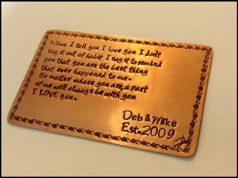 Handgemachte Personalisierte Kupfer Geschenkidee Für Mann - Handgemachtes Individuelles Geburtstagsgeschenk Ihn Geschenke Sie Hochzeit Custom Idee von MaisonGD
