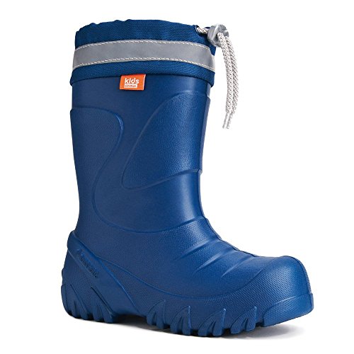 DEMAR Eva federleichte Kinder Gummistiefel mit Stulpe gefüttert Mammut-S (22/23, dunkelblau) von DEMAR