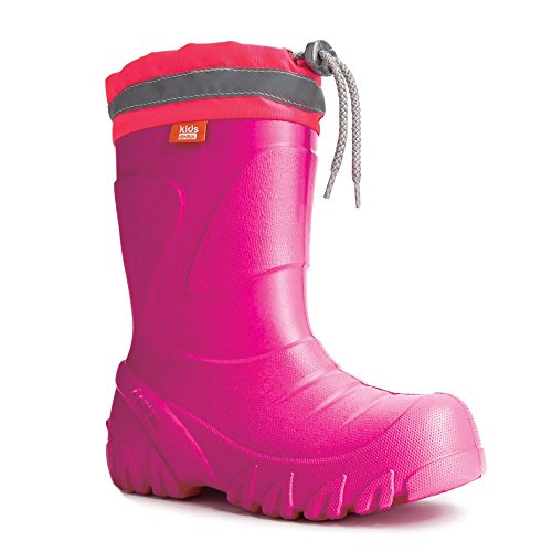 DEMAR EVA federleichte Kinder Gummistiefel mit Stulpe gefüttert MAMMUT-S (32/33, pink) von DEMAR