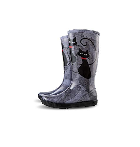 DEMAR Gummistiefel Regenstiefel Hawai Lady Exclusive (40, Katze) von DEMAR