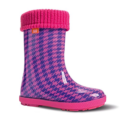 demar. Kinder Gummistiefel gefüttert HAWAI LUX (20/21, Pepita pink) von demar.