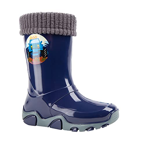 demar. Kinder Gummistiefel gefüttert STORMER LUX (24/25, Dunkelblau) von demar.