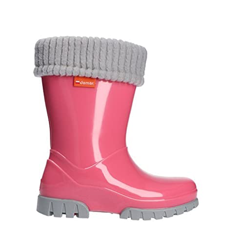 DEMAR Kinder Gummistiefel gefüttert TWISTER LUX (22/23, Rosa) von DEMAR