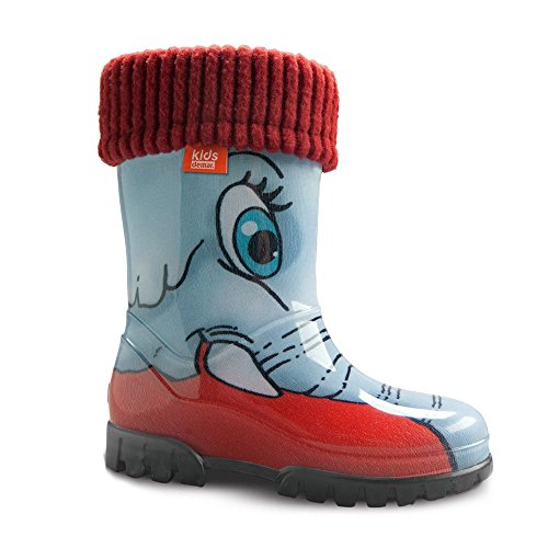 DEMAR Kinder Gummistiefel gefüttert Twister LUX (30/31, Elefant) von DEMAR