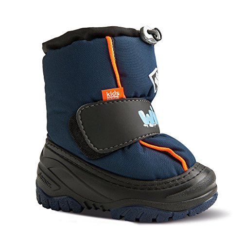 demar. Kinder Winterstiefel mit WOLLE gefüttert ICE SNOW (22/23, dunkelblau) von demar.