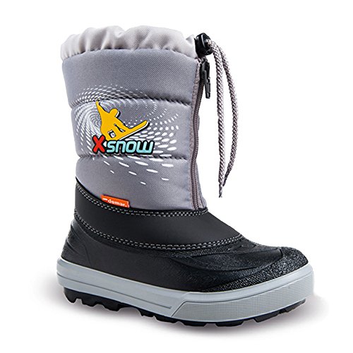 demar. Kinder Winterstiefel mit WOLLE gefüttert KENNY (30/31, grau-2) von demar.