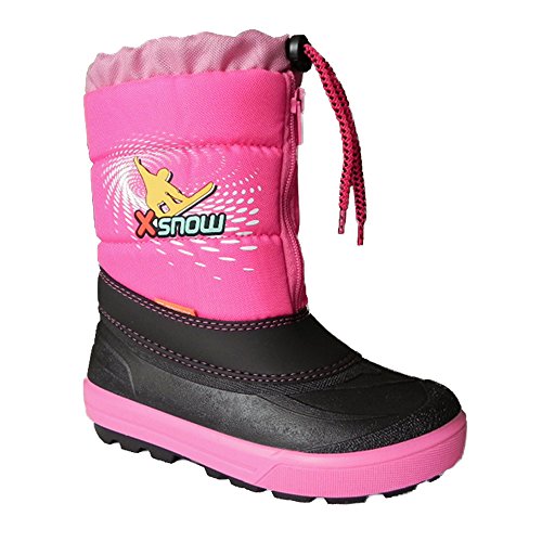 DEMAR. Kinder Winterstiefel mit Wolle gefüttert Kenny (34/35, pink-2) von DEMAR