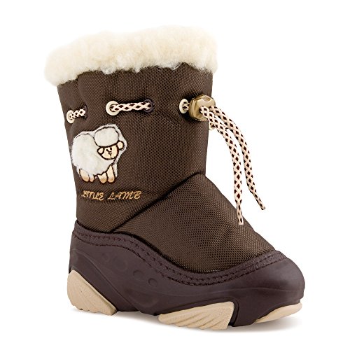 Demar Kinder Winterstiefel mit WOLLE gefüttert LITTLE LAMB (20/21, braun) von Demar