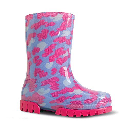 DEMAR bunte Kinder Gummistiefel viele Motive TWISTER PRINT, Herzen, 22/23 EU von DEMAR