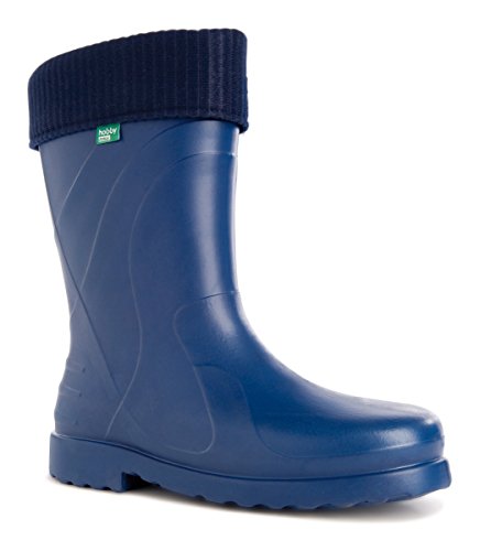 DEMAR federleichte EVA Gummistiefel gefüttert Regenstiefel LUNA (36/37, blau) von DEMAR