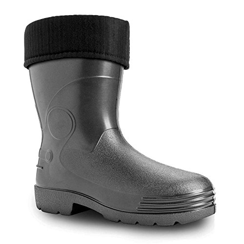 demar. leichte EVA Gummistiefel Thermostiefel gefüttert FARMER (41, schwarz) von demar.