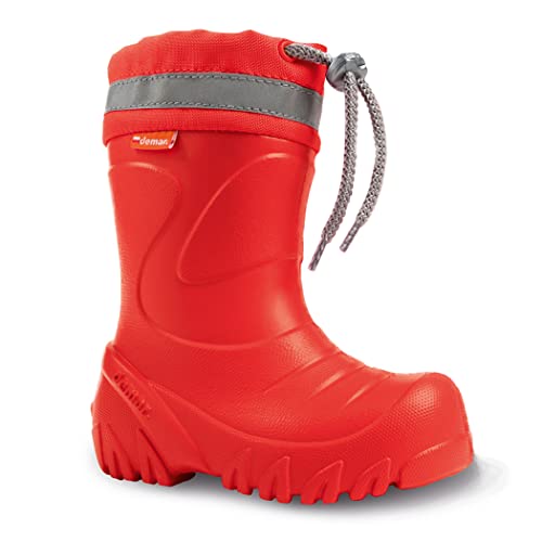 demar. Eva federleichte Kinder Gummistiefel mit Stulpe gefüttert Mammut-S (22/23, Rot) von demar.