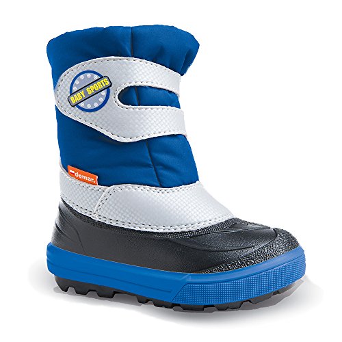 demar. Kinder Winterstiefel mit WOLLE gefüttert BABY SPORTS (22/23, blau) von demar.