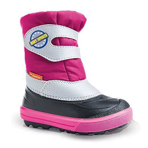 demar. Kinder Winterstiefel mit WOLLE gefüttert BABY SPORTS (22/23, pink) von demar.