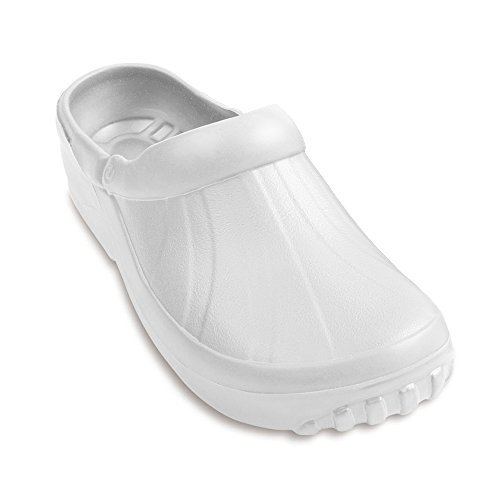 DEMAR leichte Gartenclogs Gartenschuhe Eva Clog (44, Weiss) von DEMAR