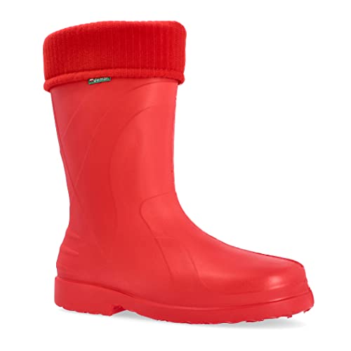 Demar federleichte EVA Gummistiefel gefüttert Regenstiefel LUNA (38/39, rot) von Demar