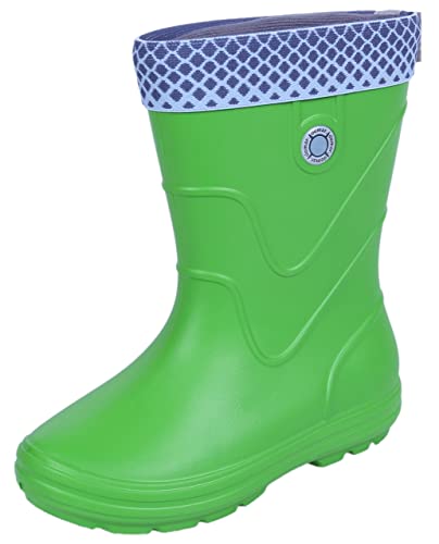 demar. federleichte EVA Gummistiefel gefüttert Regenstiefel Vibes (22/23, Hellgrün) von demar.