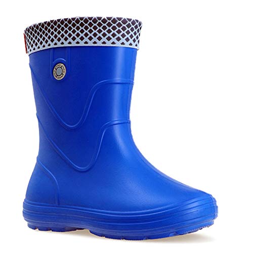 demar. federleichte EVA Gummistiefel gefüttert Regenstiefel Vibes (28/29, Blau) von demar.